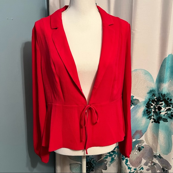 torrid Tops - Hot pink tie front blazer top